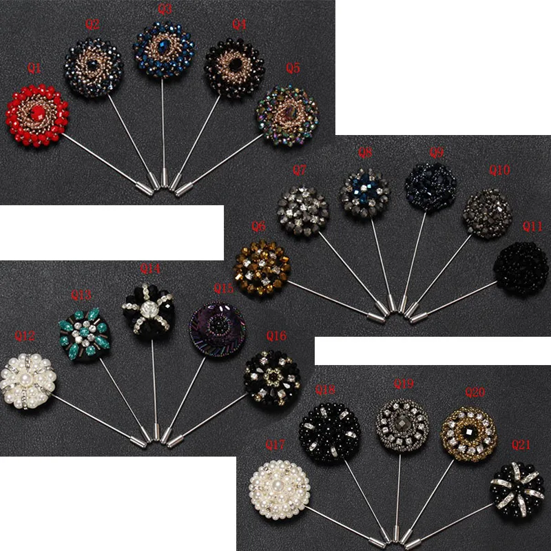 Модная Маргаритка цветок на лацкан с бусинами Цветочный для мужчин и женщин