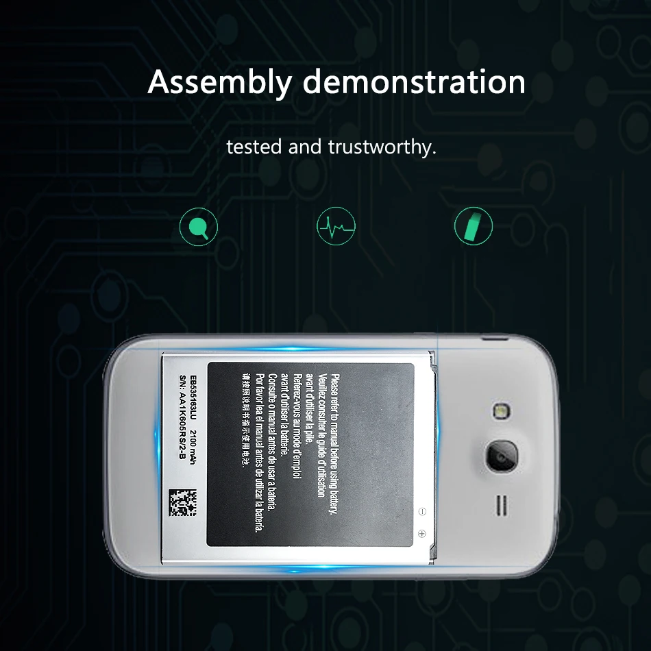 Телефон Батарея EB535163LU 2100 мА-ч для samsung GALAXY W T759 i8150 S8600 S5820 I8350 I519 X крышка S5690 N900P