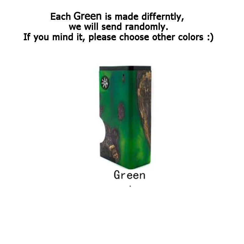Green AsMODus Luna Squonker Box Mod 80 Вт Выход электронная сигарета Vape 6 мл squonk бутылка мощность одной 18650 батареи(не входит в комплект - Цвет: Green