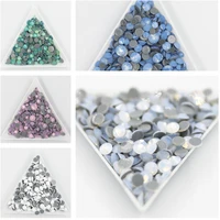 all sizes bluegreenwhitepink opal crystal nail art rhinestone decorations 3d flatback glass hotfix rhinestones for garment