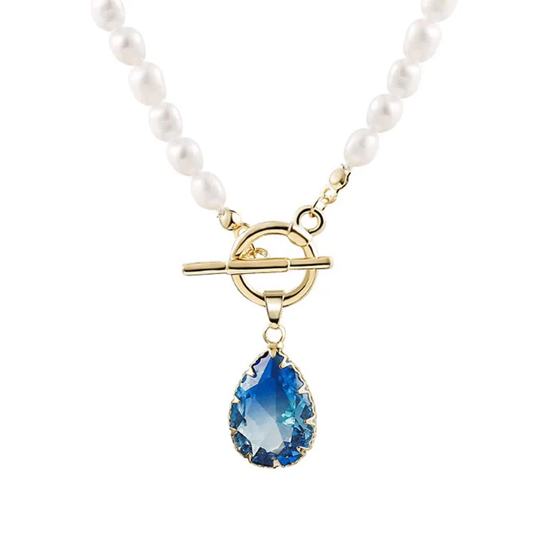 

2021 New High Quality Gold Plated Clasp Fashion Elegant White Pearl Choker Necklace For Women Holiday Gift Drop Shipping