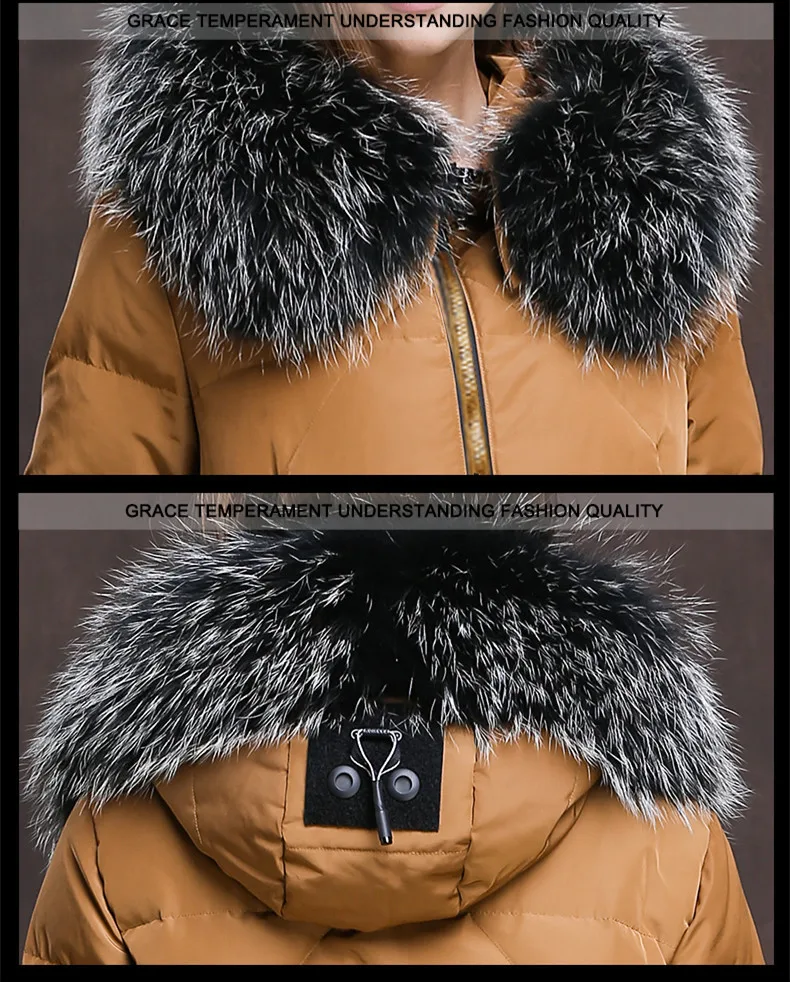 

Jacket Down Women's Winter Jacket Women Real Raccoon Fur Collar Parka Long Jackets for Women Down Coat Chaqueta Mujer MY s