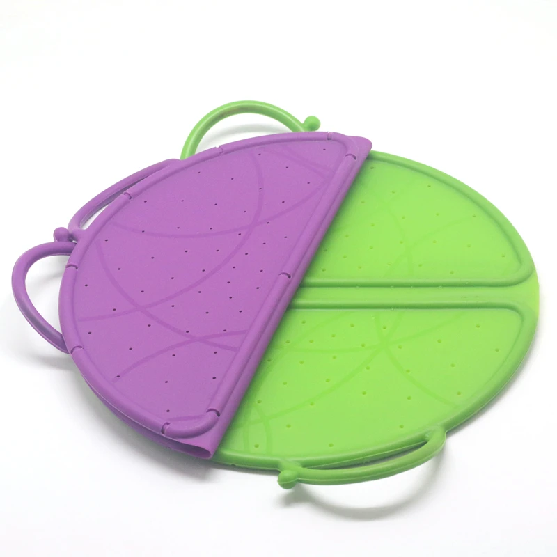 Складная Силиконовая крышка для сковороды крышки кухни универсальная кастрюли