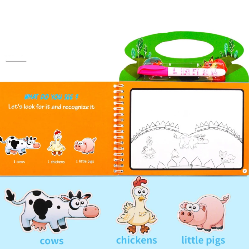 Творческий волшебный коврик для рисования водой раскрашивания волшебные ручки