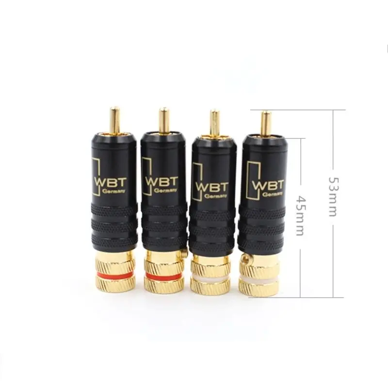 

12 pcs WBT-0144 Gold plated RCA plug lock Soldering Audio/Video plugs Connect