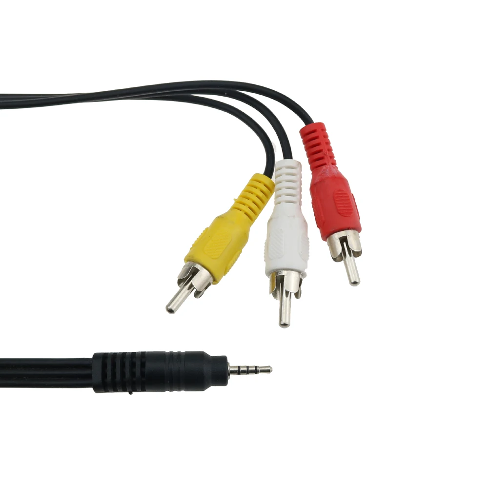 Cltgxdd 5 футов/1 м 2 мм разъем штекер к 3 RCA Аудио Видео AV выход кабель 4 полюсный ТВ