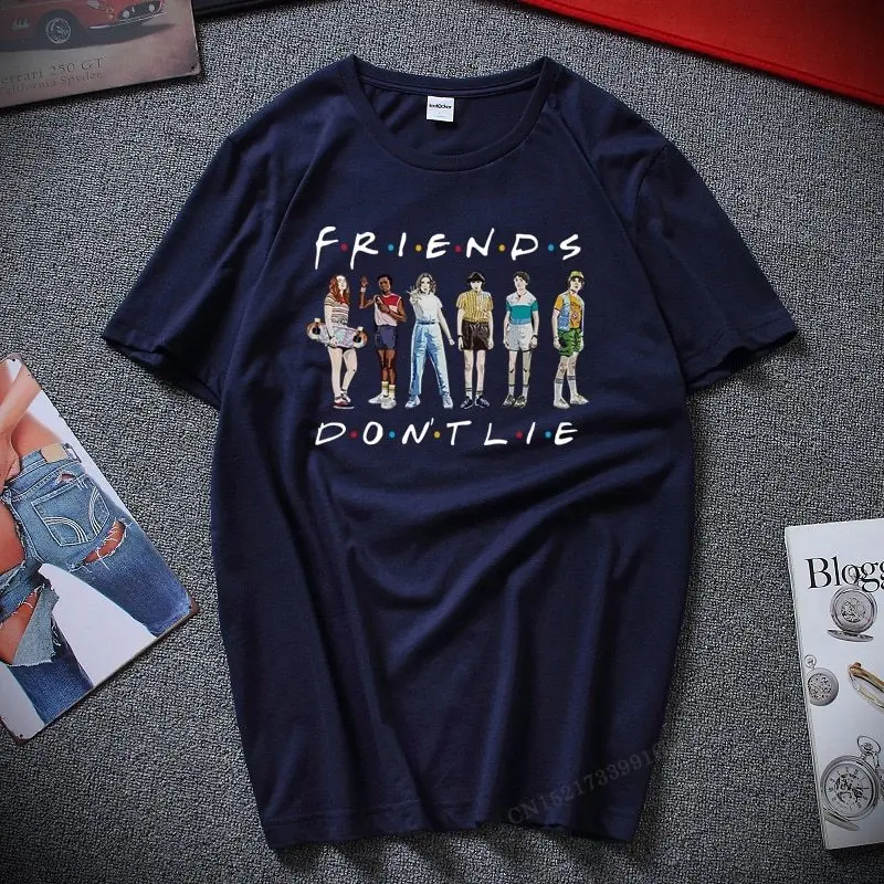 

Friends Don't Lie Stranger Things Season 3 Hilarious Hawkins Youth T-Shirt Top Streetwear Cotton Camisas Hombre Top T Shirt