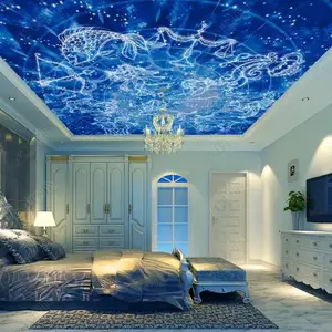 printing wallpaper 3d dream constellation murals for childrens living room bedroom modern ceiling wall covering free global shipping
