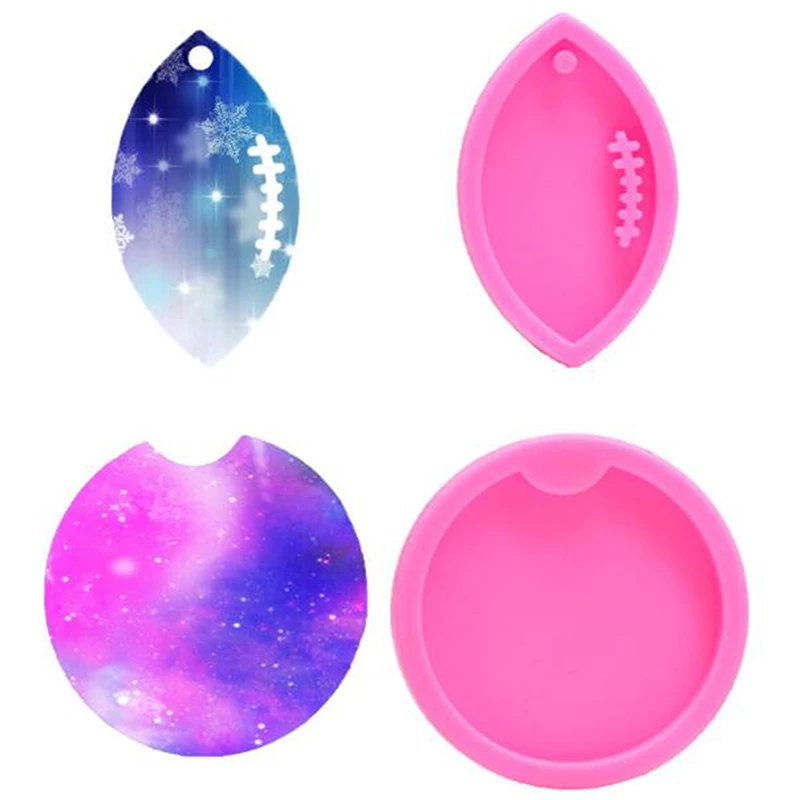 

Silicone DIY Car Coaster Mirror Crystal Mold Car Cup Mats Molds Cup Holder Insert Coaster Making Molds For Home Children