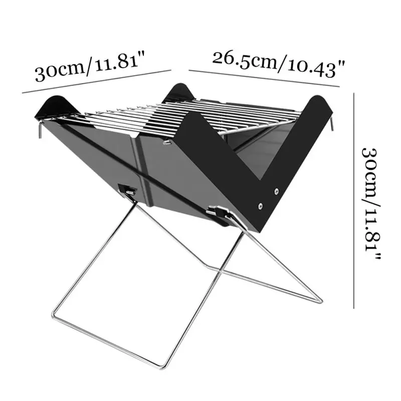 

Charcoal Grill Camp Grill Foldable BBQ Grill Portable For Outdoor Patio Backpacking Party Cooking Camping Tailgating Picnics