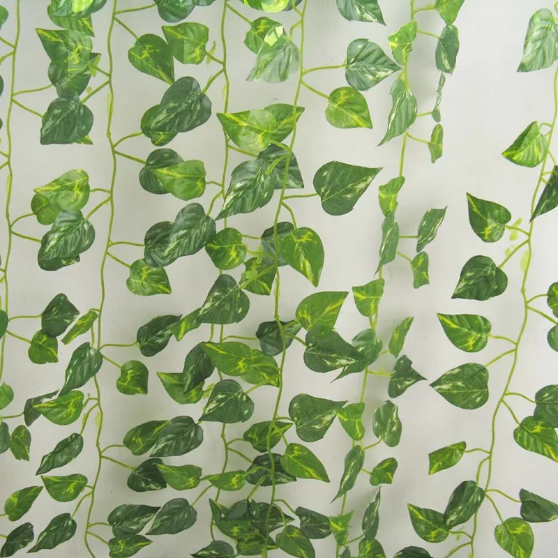 

1pc 2.3m Ivy green Fake Leaves Garland Plant Vine Foliage Home Decor Plastic Rattan string Wall Decor Artificial Plants