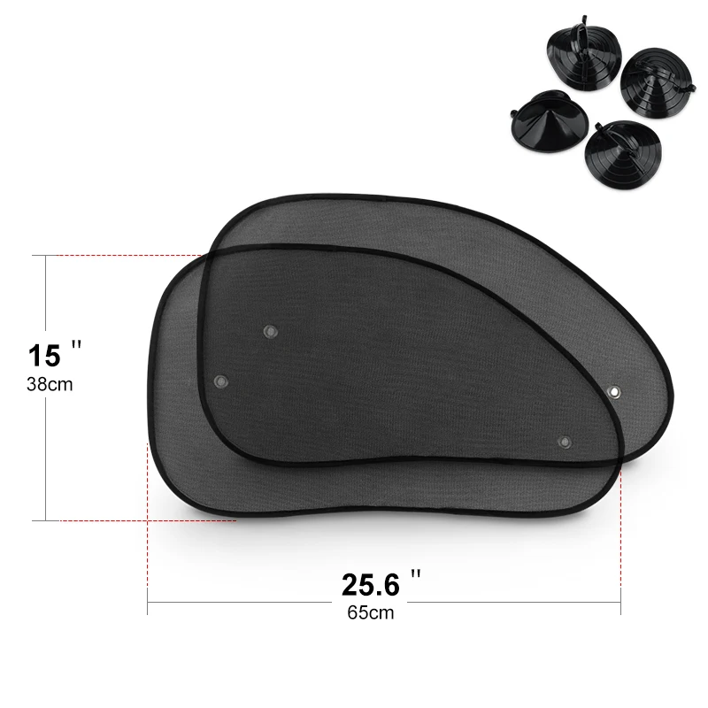 2 шт. Черный Автомобильный солнцезащитный козырек боковое окно чехол для