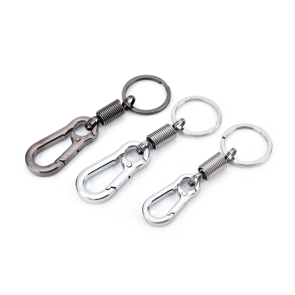 

1pcs Stainless steel Gourd Buckle carabiner keychain Waist Belt Clip anti-lost buckle hanging retractable keyring outdoor tools