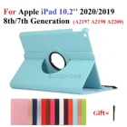 Новинка чехол для iPad 10,2 ''20202019 iPad 8th7th Gen Tablet A2197 A2198 A2200 вращающаяся на 360 градусов подставка чехол со стилусом