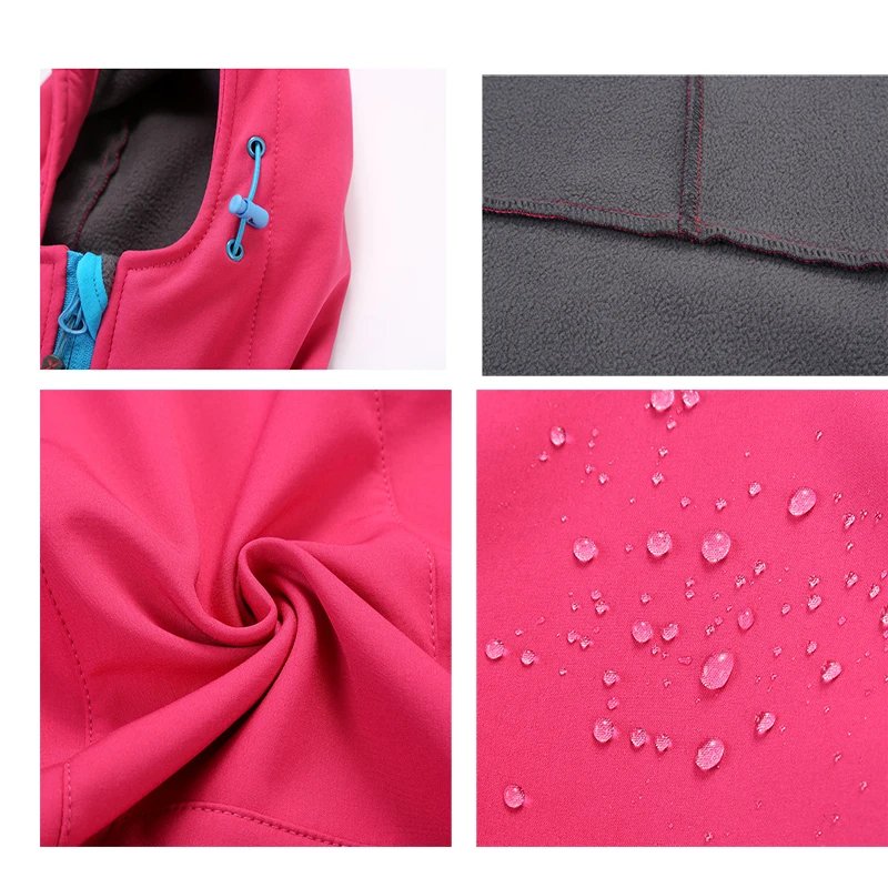 NUONEKO Мужская Женская зимняя флисовая куртка для активного отдыха туризма