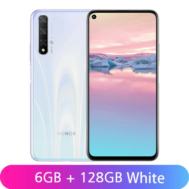 6GB 128GB White Honor 20S 6GB 128GB 48MP камера заднего вида Kirin 810 Восьмиядерный Google play 6,2" 2340 × 1080 FHD+ 3750mAh смартфон - Цвет: 6GB 128GB White