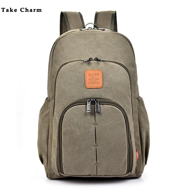 Мужской холщовый рюкзак большой емкости 2020 новый водонепроницаемый прочный