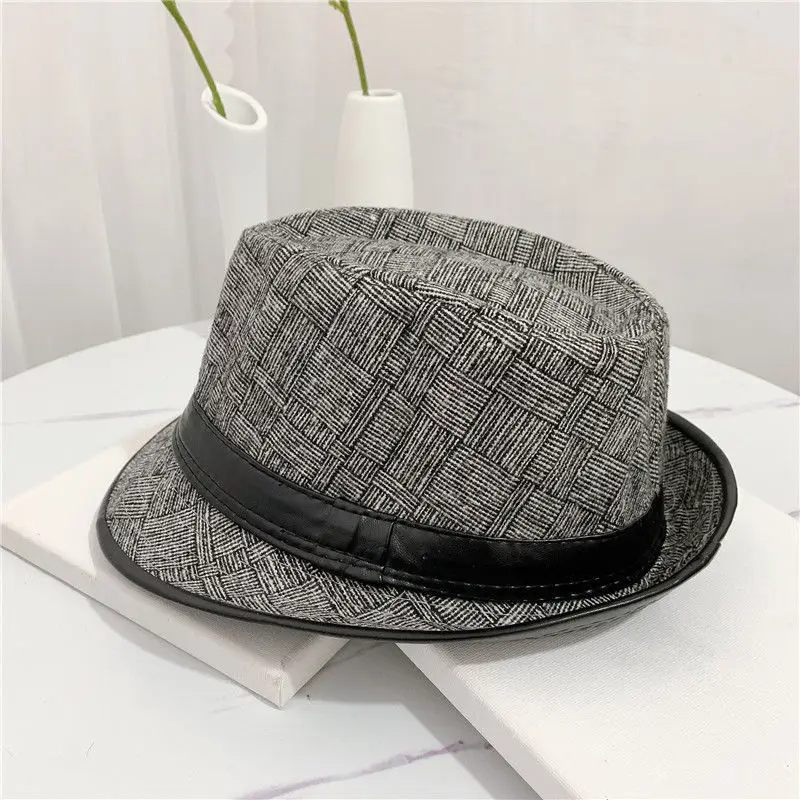 

Мужские шапки шляпа Федора Красивая осень и зима, джазовые шапки, солнцезащитные шапки, теплые шапки, корейские студенты, Британские женски...