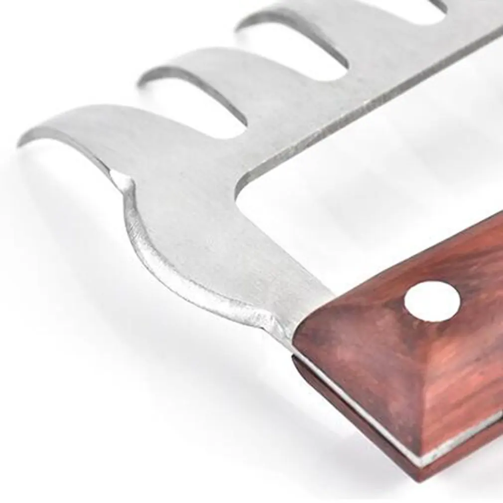 Светильник из нержавеющей стали с деревянной рукояткой сплиттер для мяса в форме