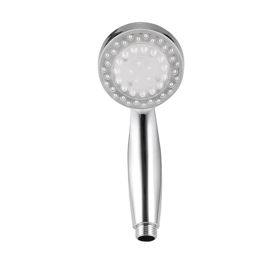 

Romantic Automatic Magic 7 Color 5 LED Lights Handing Rainfall Shower Head Single Round Head RC-9816 For Water Bath Bathroom