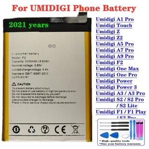 new original battery for umi umidigi f1 play f2 a9 a7 a5 a3 a1 pro z2 z touch one max one pro power 3 s2 pro lite s3 pro free global shipping