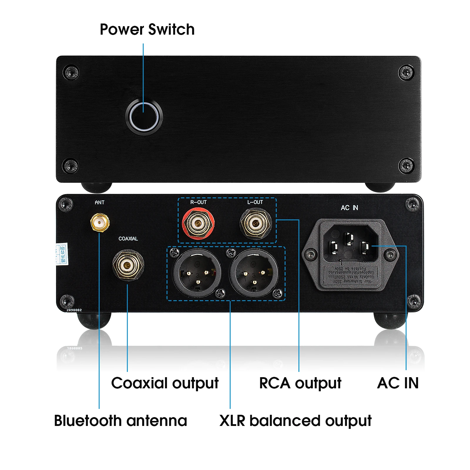 Douk Audio HiFi Bluetooth 5.1 Stereo Receiver Balanced XLR Home Adapter D/A Converter Digital Interface 24Bit/96KHz LDAC | Электроника