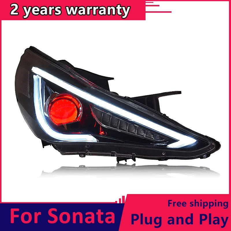 Для Hyundai sonata фара для 8 2011-2015 ангельские глазки ксеноновый комплект HID