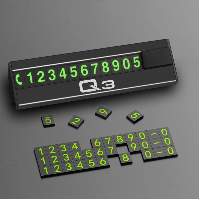 Автомобильная парковочная карта временная табличка с номером раздвижная