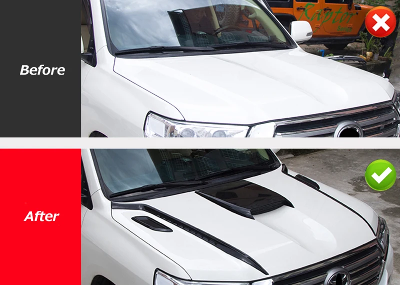 Для Land Cruiser 2016-2019 парные вентиляционные отверстия для капота