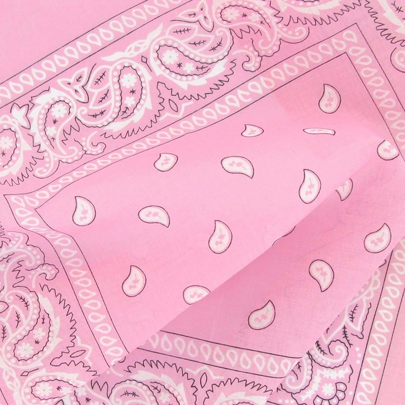 Set of 3 bandanas Paisley Man and Woman 57 x cm White + light gray pink |