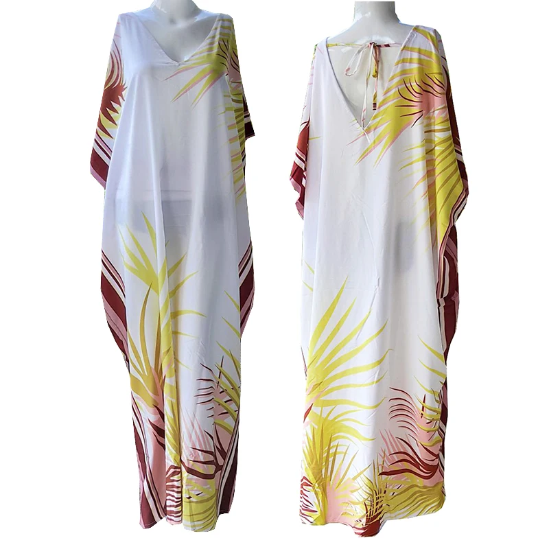 

Plus size Women Dress 2021 Bohemian Maxi Dress Robe de Plage Kaftan Beach Pareo Sarong vestido de mujer Femme robe Summer Dress