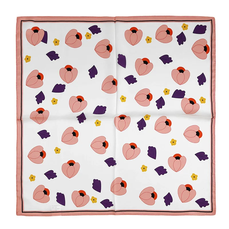 

Fashion 2021 Shawl Square 100 % silk Scarf Lady High Quality Wrap Pashmina Stole Bufandas Hijab Scarves Women Multifunction