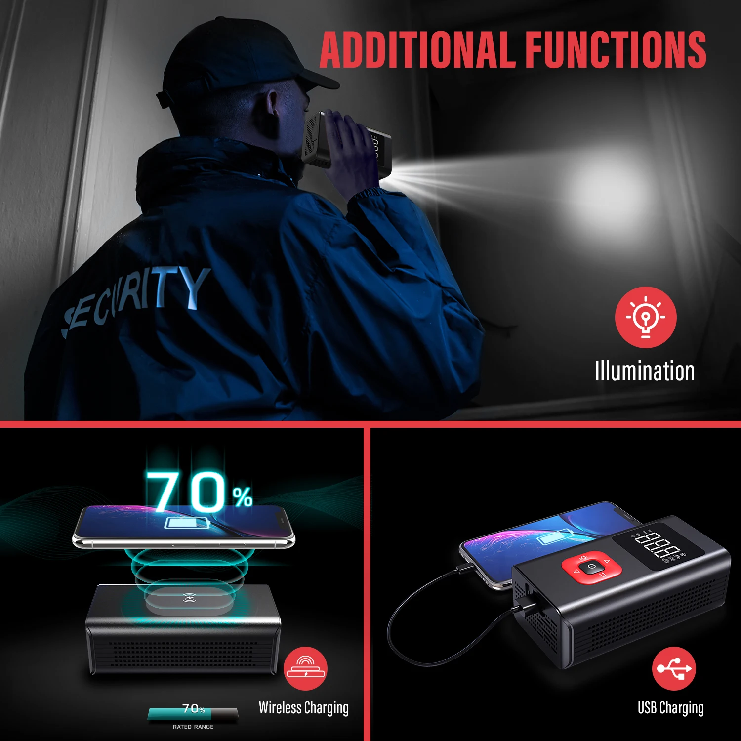 Satılık 5000mAh Taşınabilir Hava Kompresörü Lastik şişirme 150PSI Ile LED ışık Elektrikli Hava Pompası Araba Motosiklet Bisiklet Için Yüzme Simidi Topları