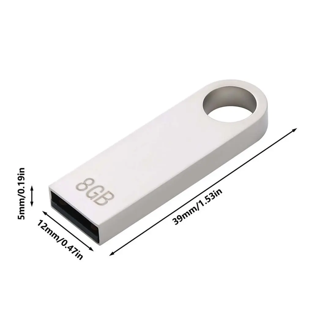 

Metal Memoria USB Flash Drive 8GB Pendrive Pen Drive 8GB Flash USB 2.0 Cle Usb Stick Key Custom Lo-go