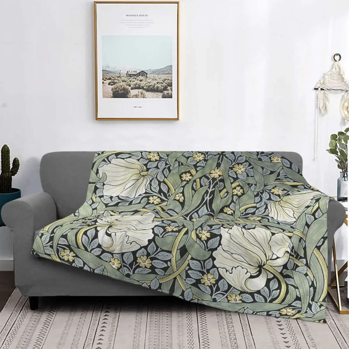 Вильям Моррис-Манта с изображением Pimpernel colcha для cama a cuadros toalla Manta de verano pik | Дом и сад