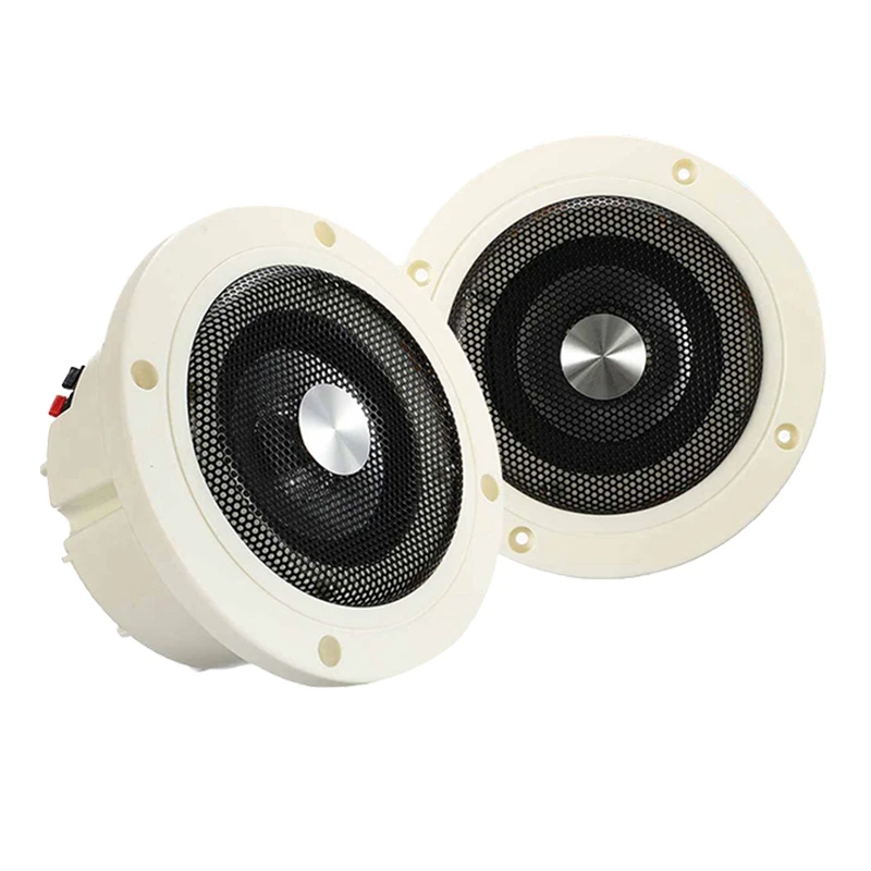 

1Pair Waterproof Marine Stereo o Speakers Wall Mount Ceiling Speakers Indoor Outdoor Music Player for Boat ATV UTV