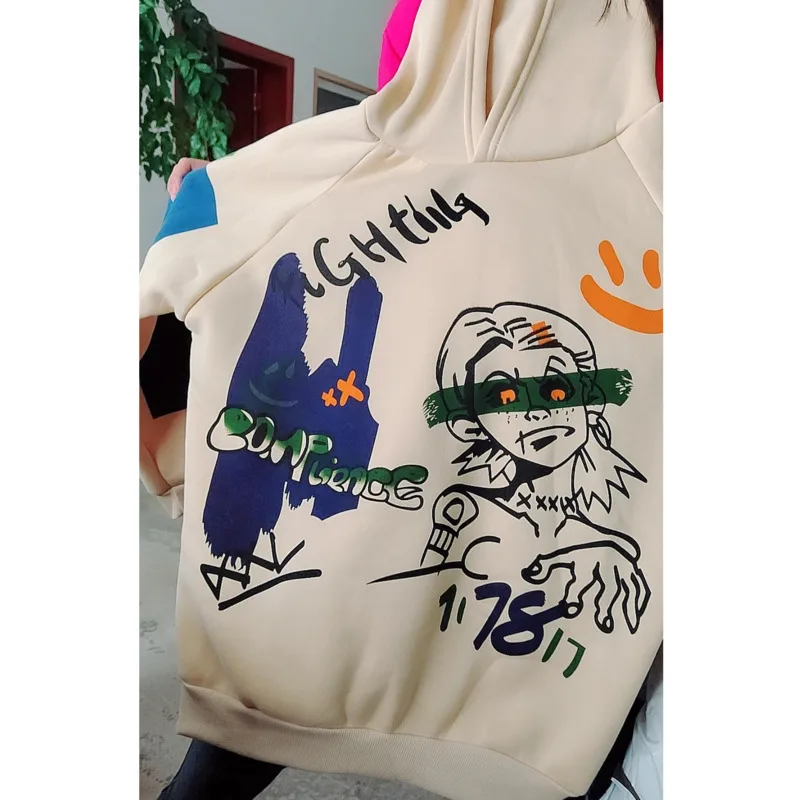 Женская толстовка с капюшоном в стиле хип-хоп Осень-зима | одежда