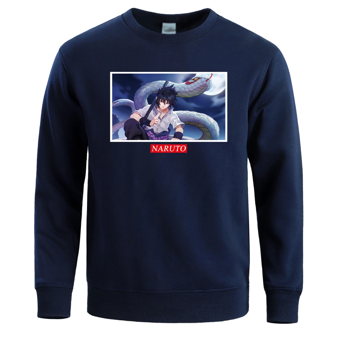 Наруто японского аниме мужские толстовки кофты Саске Aoda Crewneck Толстовка Пуловер