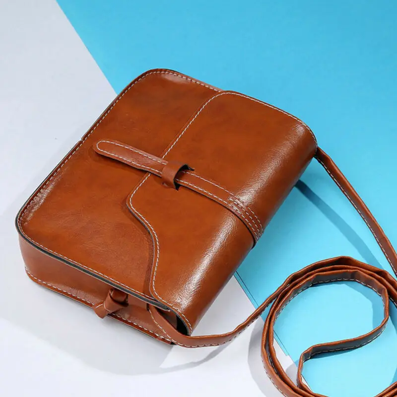

Vintage Women Leather Small Handbag Satchel Messenger Cross Body Shoulder Bag Tote Purse