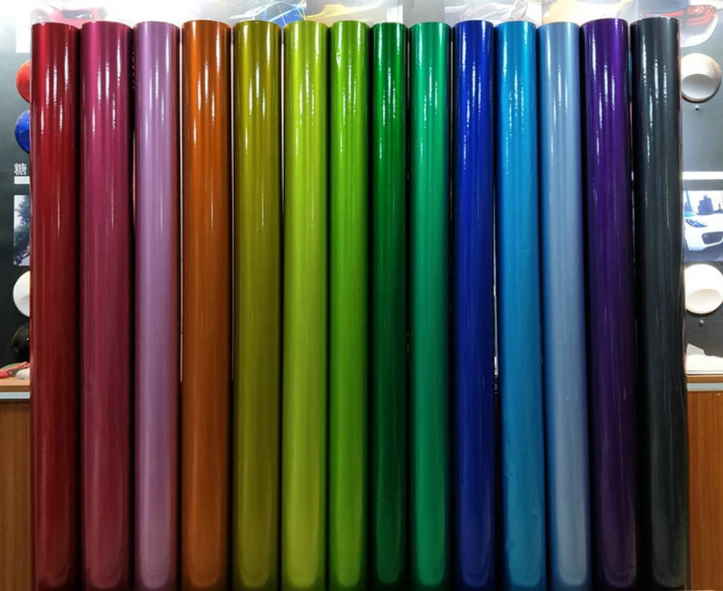 Синий красный серый золотистый глянцевый металлический виниловый лист в рулоне