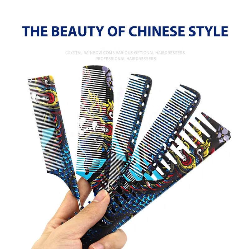 Chinese Dragon Personality Hair Cutting Comb Salon Hair Stylist Professional Male Female Hair Styling Pointed Tail Comb