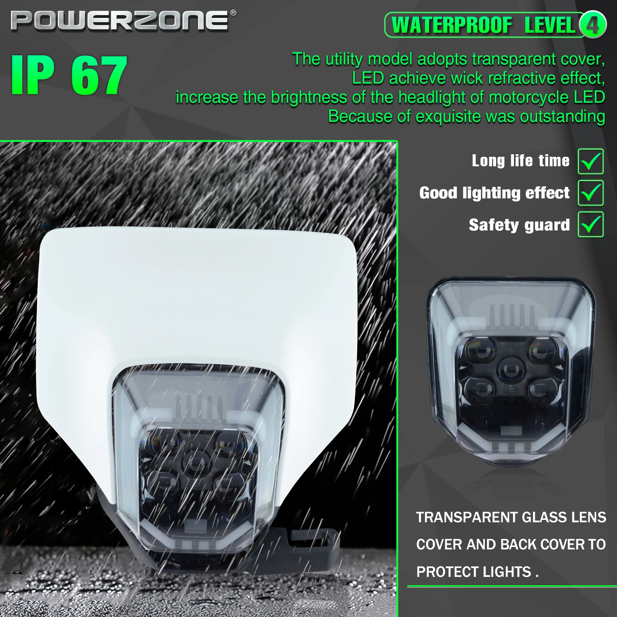 Новый Головной фонарь POWERZONE для мотоцикла 2021 Husqvarna FE250 FE350 FE450 2020 2022 светодиодный