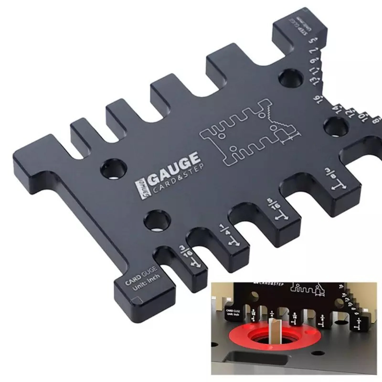 

High Precision Aluminum Alloy Dovetail Tenon Caliper Metric and Scale Card Carpentry Measuring Gauge Ruler Tool