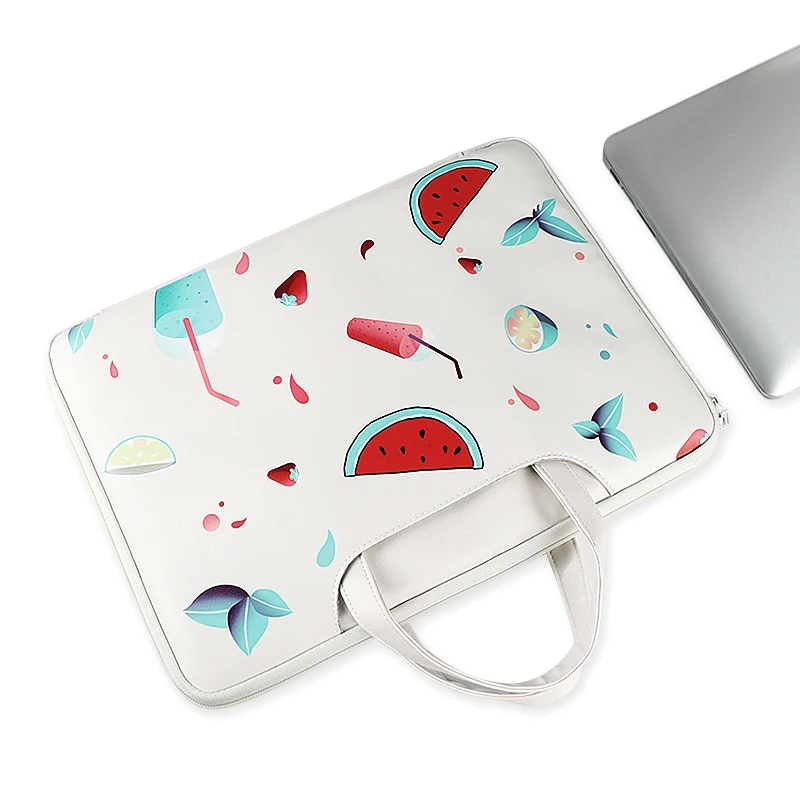 fashion printing woman laptop bag case for macbook air pro lenovo 13 3 14 15 4 inch notebook sleeve carrying bags girl handbags free global shipping