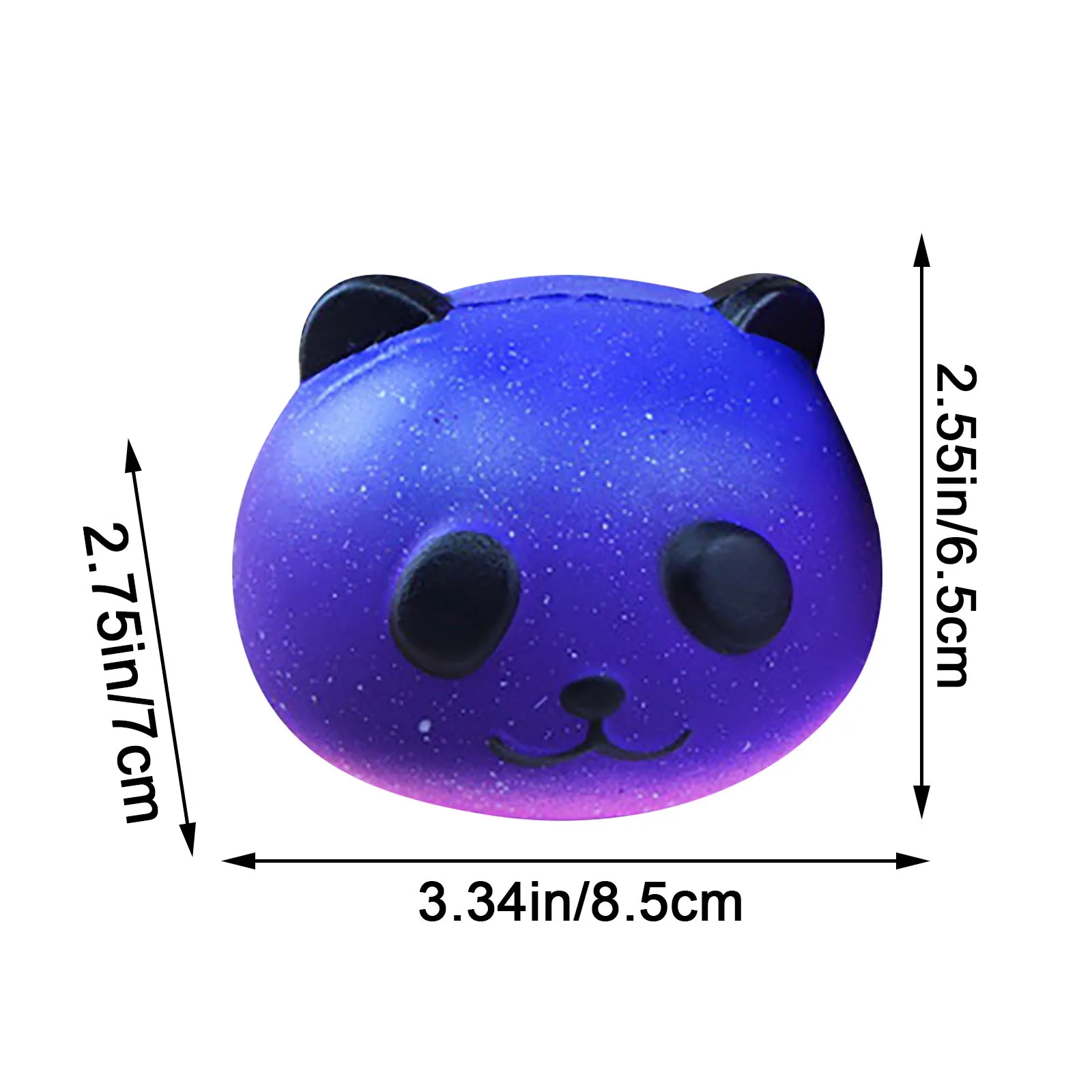 

3pcs Spongy Panda Head Stress Ball Toy Squeezable Soft Animal Sensory Adult Decompression Child Fidgeting Rebound Squeeze Toys