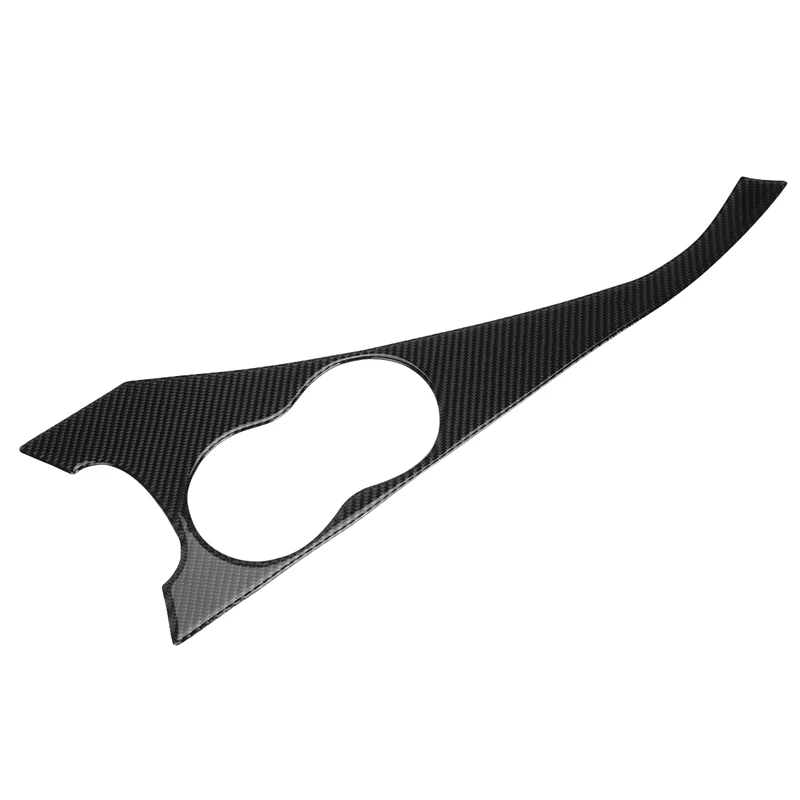 

for Infiniti Q50 2014-2019 Real Carbon Fiber Car Front Center Console Water Cup Holder Cover Trim