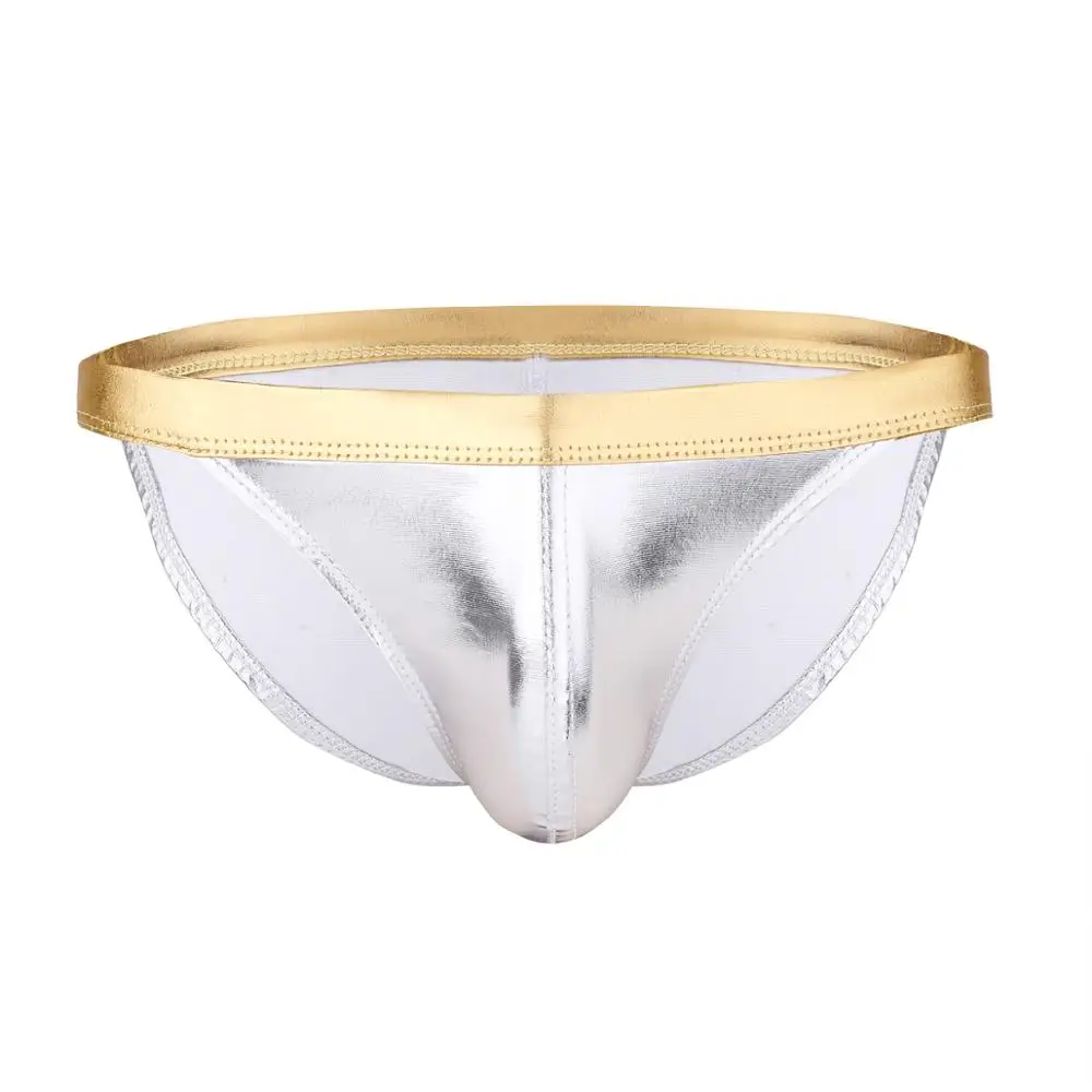 Нижнее белье мужские стринги бикини трусы гей нижнее металлик искусственная
