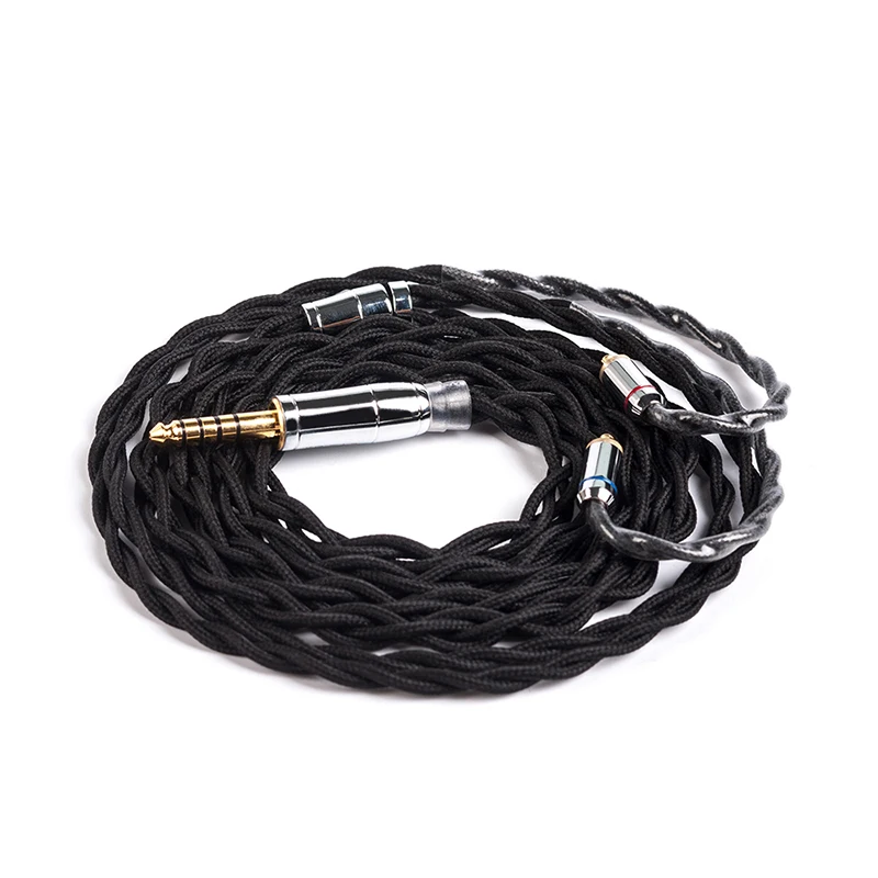 MMCX4.4 KBEAR 4 ядра 7N один кристалл медный кабель 2,5/3,5/4,4 мм с MMCX/2pin/QDC TFZ для KZ ZS10 ZSN Pro ZSX BLON BL-03 V90 BA5 - Цвет: MMCX4.4