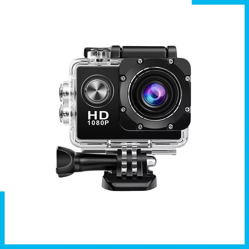 

Mini Sports Camera 1080p 12mp Black Sports Camera Full Hd 30m/98ft Underwater Waterproof Action Camera Portable Live Streaming