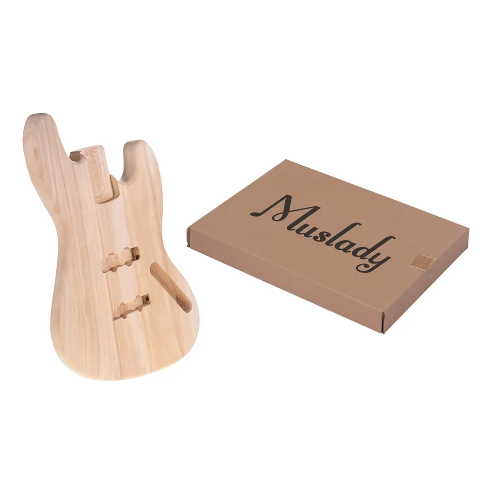 

Muslady JB-T02 Unfinished Guitar Body Platane Wood Blank Guitar Barrel for JB Style BassGuitars DIY Parts